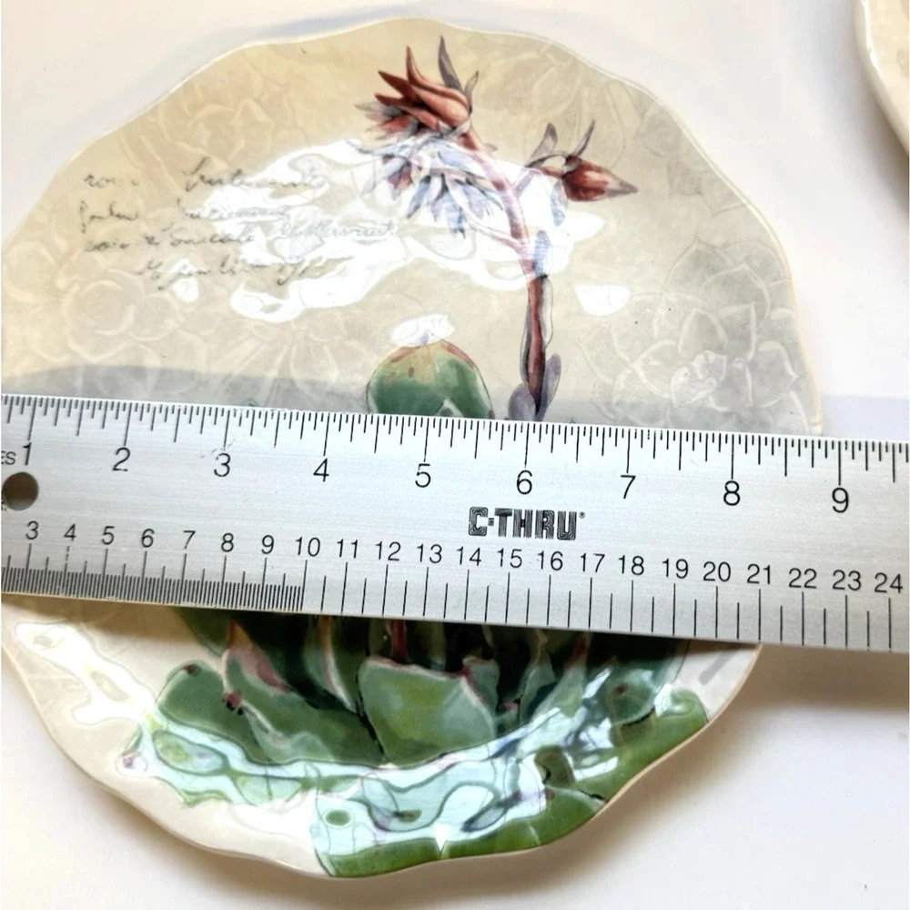 2-POTTERY BARN Desert Beauty Collection Watercolor Style Cactus 9